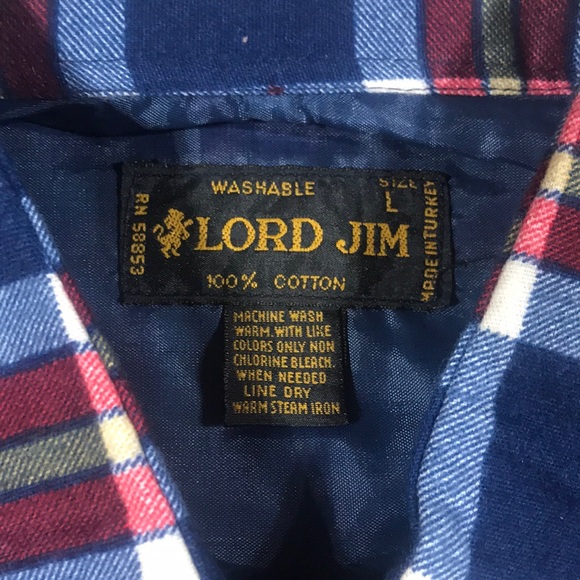 Lord Jim Plaid Button Down Shirt NWT - Picture 2 of 7